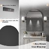 FAMYYT 30 in. W x 40 in. H Arched Aluminum Framed Wall Bathroom Vanity Mirror in Glossy Black - 4 of 4