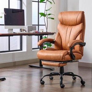 Ergonomic Office Chair, Big and Tall Home Office Chair, Pu Leather Computer Desk Chairs, Office Chair with High Back, Rolling Swivel Task Chair - 1 of 4