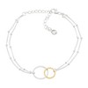Silpada 'Pagosa' Circle Linking Station Bracelet in 14K Yellow Gold Plated Sterling Silver, 7.5" + 2" - 2 of 4