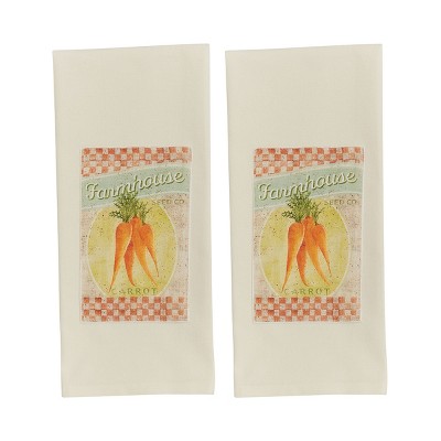 Park Designs Farmhouse Seed Co. Carrots Dishtowel Set of 2