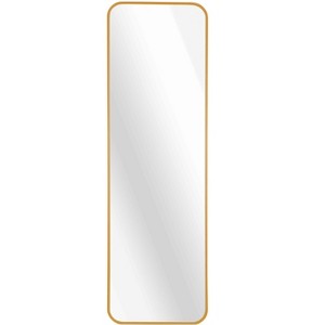 Angel Sar Gold 47x14 Inch Rectangular Door Mirror, Shatterproof HD Glass Wall Mirror with Aluminum Frame, Modern Home Decor - 1 of 4