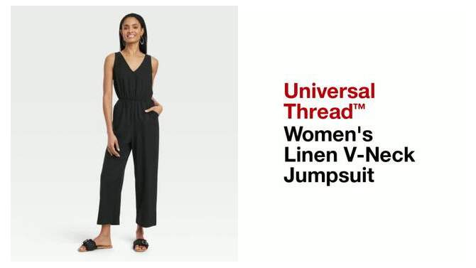Women's Linen V-Neck Jumpsuit - Universal Thread™, 5 of 9, play video