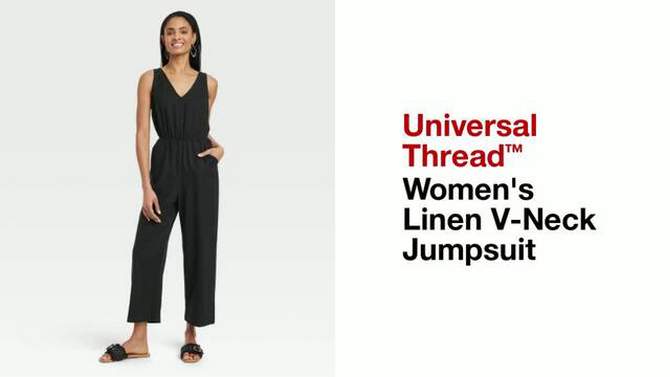 Women's Linen V-Neck Jumpsuit - Universal Thread™, 5 of 8, play video
