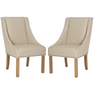 Set of 2 Dining Chairs Beige - Safavieh