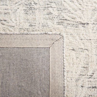 Gray and Ivory Hand-Tufted Wool 8' x 10' Area Rug