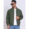 INSPIRE CHIC Men's Casual Stylish Lightweight Full Zip Up Bomber Jacket - 4 of 4