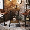 Tribesigns 36-Inch Industrial Bar Table, 2-Tier Metal High Top Table for Kitchen, Dining Room, Home Bar & Cafe, Counter Height Bistro Table - 4 of 4