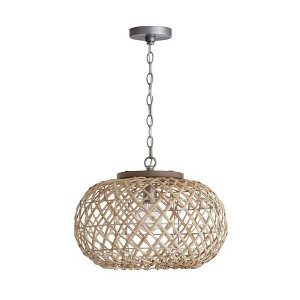 Capital Lighting Rainey 1 - Light Pendant in  Grey Wash/Antique Nickel - 1 of 4