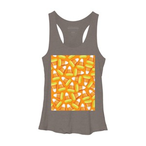 Women's Design By Humans Halloween Candy Corn By NewburyBoutique Racerback Tank Top - 1 of 3