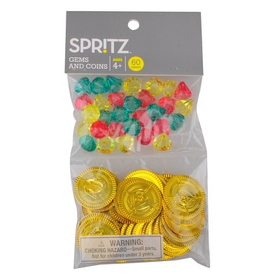 60ct Pirate Cove Bag of Diamond Gems and Coins Party Favors Gold/Green/Red  - Spritz™ – BrickSeek