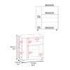 Gulches Modern Kitchen Cart, Microwave Shelf, Open Storage, Two-Door Cabinet, Wengue, 32.8"H x 29.5"W x 15.7"D - 3 of 4