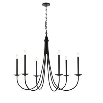 Elegant Lighting Cohen 42 inch pendant in black
