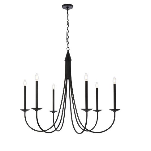 Elegant Lighting Cohen 42 inch pendant in black - image 1 of 4