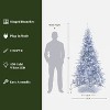 LuxenHome 7.5Ft Silver Christmas Tree with Cool White Lights, Full Pre-Lit Indoor/Outdoor Decor - 3 of 4