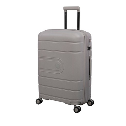 It Luggage Eco tough Hardside Medium Checked Expandable Spinner Suitcase Silver Target