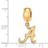Black Bow Jewelry 14k Yellow Gold Plated Sterling Silver Alabama Crimson Tide NCAA Bead Charm - 2 of 3