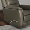 Top Grain Leather Swivel Glider Recliner with Manual Footrest, Dense Foam Cushions and Kiln-Dried Hardwood Frame, Madras Comfortable Durable Design - 4 of 4