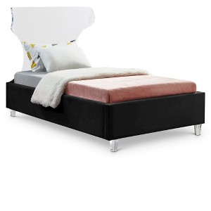 Meridian Furniture,Ghost Velvet Bed - 1 of 4