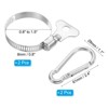 Unique Bargains Stainless Steel Adjustable Flagpole Clips Outdoor Flag Pole Clip Bracket 2 Pcs - 2 of 4