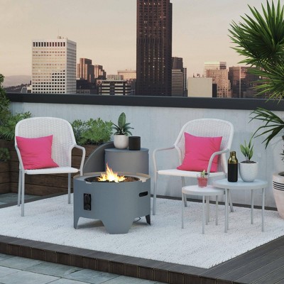 Astra 23" Fire Pit - Dark Gray - CosmoLiving by Cosmopolitan