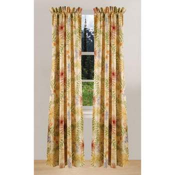 C&F Home Fiji Tropical Floral Cotton Window Curtain Drapery Single Panel