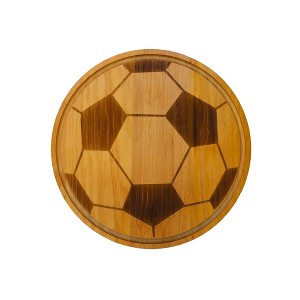 Slickblue Sports Ball Design, 5 Options, Pine Wood Cutting Board, 13" Dia. – Perfect for Entertaining & Kitchen Use - 1 of 3