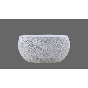 NicBex Modern 20" Round Aluminium Coffee Table with Hollow Design for Living Room and Bedroom - 1 of 4