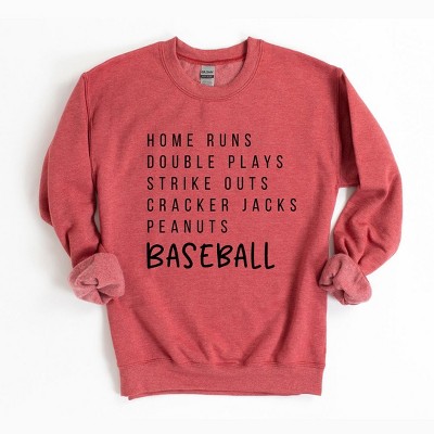 Simply Sage Market Women's Graphic Sweatshirt Baseball Words