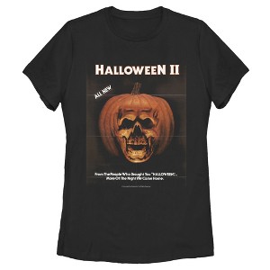Women's Halloween II Skeleton Movie Vintage Poster T-Shirt - 1 of 3