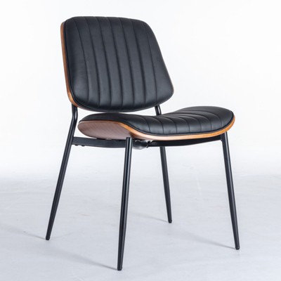 NicBex Faux Leather Dining Chair Set of 2 Modern Upholstered Padded Seats Side Chair Kitchen & Dining Room Furniture
