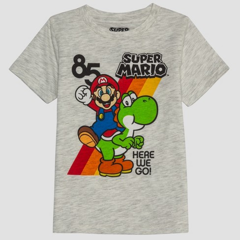 stemme logo heks Toddler Boys' Super Mario Short Sleeve T-shirt - Beige : Target