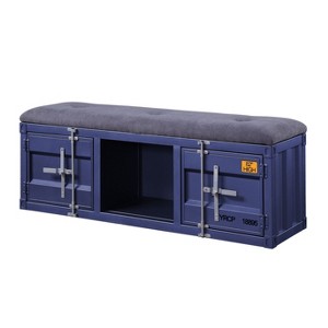 NicBex Storage Bench Modern Rectangle Stools with Metal Frame for Bedroom and Entryway, Blue - 1 of 4