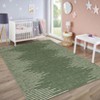 Machine Washable 8x10 Area Rug Non Slip Non Shedding Rug Modern Minimalistic Striped Low Pile Foldable Rugs Stain Resistant Carpet For Bedroom - 4 of 4
