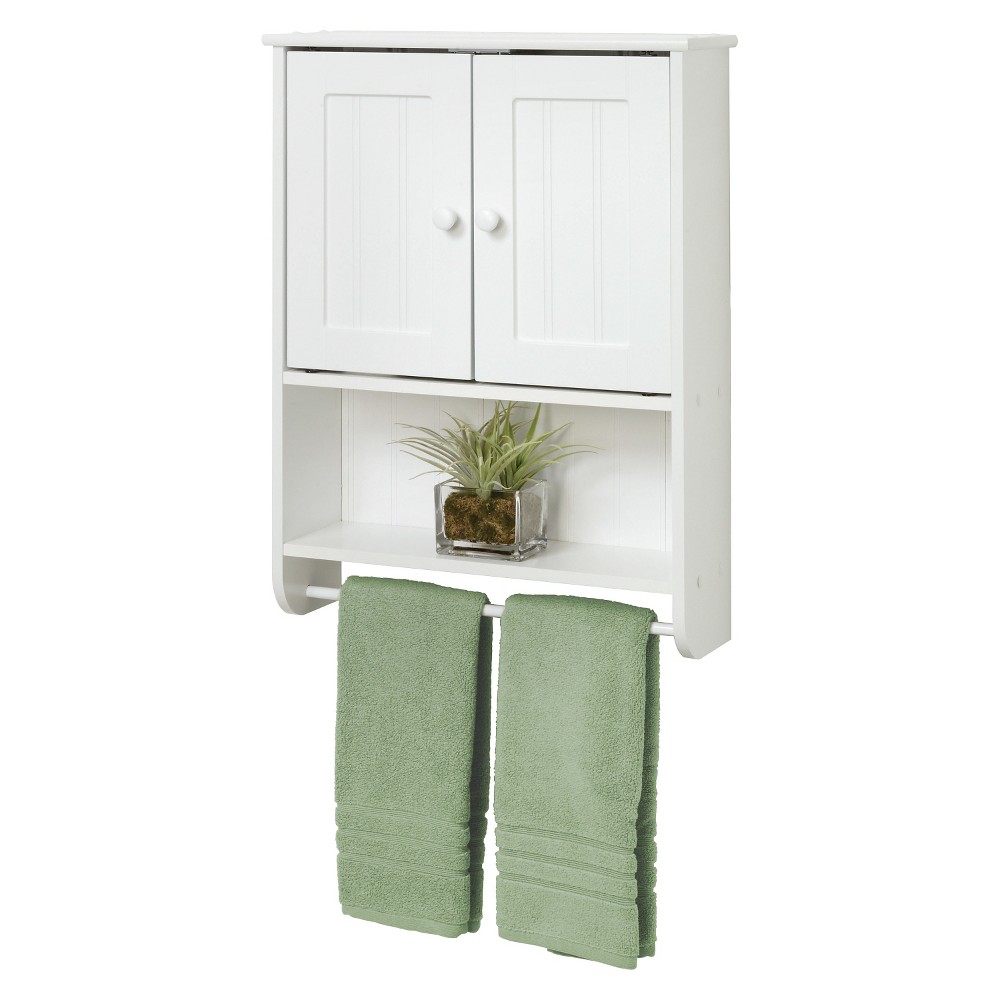 Zenith Products 9114W White Country Cottage Wall Cabinet