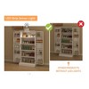 GlasFlength Decorative Storage Cabinet 50" LED Pantry with 2 Doors, Free Standing Home Organizer, for Kitchen, White, 23.62"*15.74"*50.00" - 4 of 4