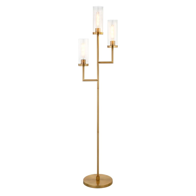 Hampton & Thyme 3-Light Torchiere Floor Lamp with Glass Shade, 4 of 11