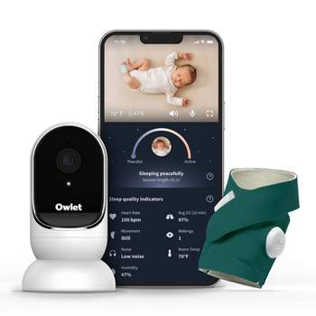 Owlet Dream Duo Smart Baby Monitor - HD Video Baby Monitor with Camera and Dream Sock - Heart Rate and AVG O2 Sleep Quality Indicator