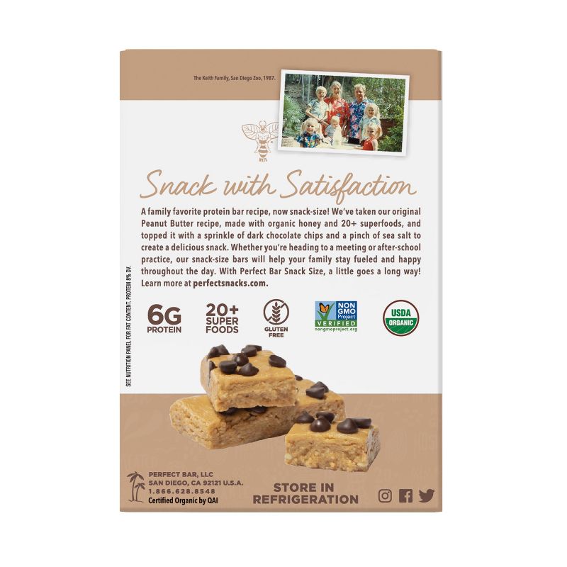 Perfect Bar Dark Chocolate Chip Peanut Butter Snack Size Protein Bars - 7oz/8ct, 4 of 13
