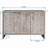 Accent Cabinet Farmhouse Style 3 Door Wooden Cabinet Sideboard Buffet Server Cabinet Storage Cabinet - 4 of 4