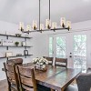8-Light Gold and Clear Glass Pendant Light Fixture, Modern Industrial Lighting for Kitchen Island - 4 of 4