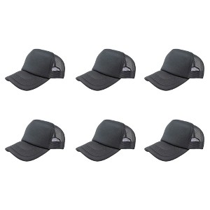 6 Pack Mesh Trucker Hats Breathable and Lightweight for Everyday Wear - 1 of 4
