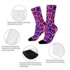 Colorful Leopard Animal Texture Women Printed Crew Socks Funny Funky Socks Soft Polyester Novelty Gifts for Artists Men - 4 of 4