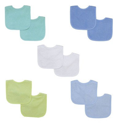Neat Solutions Water-Resistant Lined Infant Bib Set Boy - 10pk