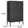 NicBex 25.6 Inch Modern 2-Door File Cabinet with 2 Adjustable Shelves for Office,Kitchen,Bedroom - 3 of 3