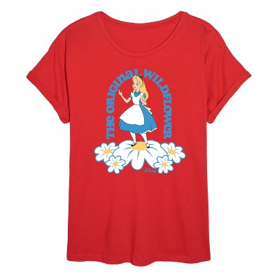 Women's - Disney - Alice In Wonderland Oversized Graphic T-Shirt