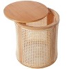 VYNXARIA rubber solid wood wood side table,natural color - 4 of 4