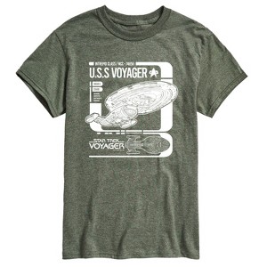 Men's - Star Trek - Voyager Schematic Short Sleeve Graphic T-Shirt - 1 of 4