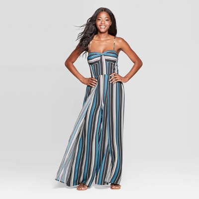 xhilaration striped jumpsuit