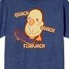 Honk Honk Am Meme Skateboarding Duck Quack, Quack Flapjack Unisex Navy Blue Graphic Tee - 2 of 3