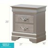 Kumasinova Nightstand with 2 Drawers,Wooden Small Bedside Table with Metal Handles,End Table for Bedroom,Living Room - 3 of 4